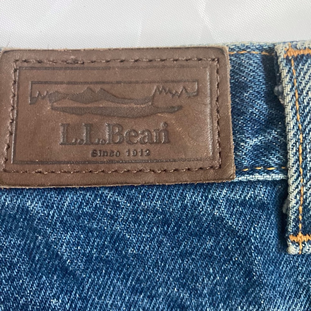 L.L.BEAN WOMEN’S FLANNEL LINED JEANS, VINTAGE. STRAIGHT LEG, SIZE 20 RELAXED FIT - Picture 2 of 14